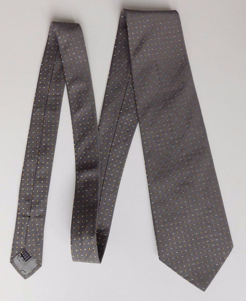 Ciro Citterio tie Italian Made pure silk wide grey kipper tie reserved ...